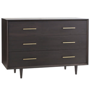 Furniture - London Three Drawer Dresser - Cocoa Bean Brown ( 28 Finish & 3 Hardware Options)