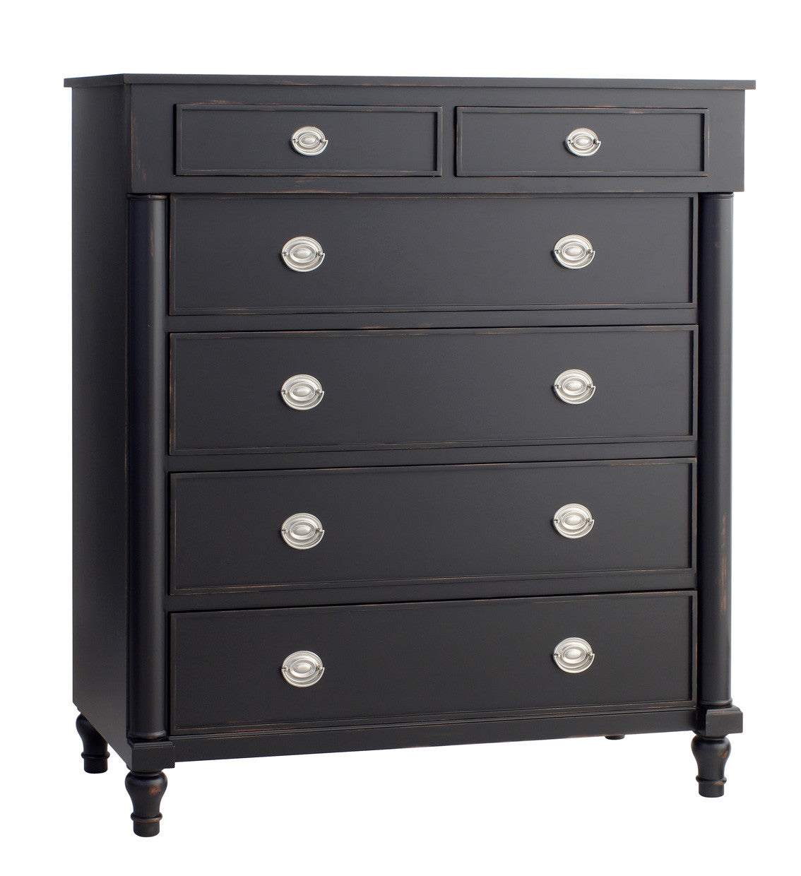 Furniture - Marcel Moroccan 6 Drawer Highboy Dresser - Black ( 28 Finish & 2 Hardware Options )