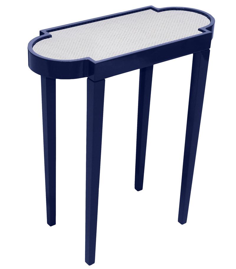 Scalloped Tini II Lacquer Side Table - Navy (Additional Colors Available)