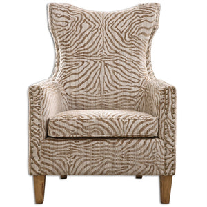 Furniture - Neutral Zebra Arm Chair