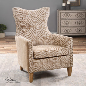 Furniture - Neutral Zebra Arm Chair