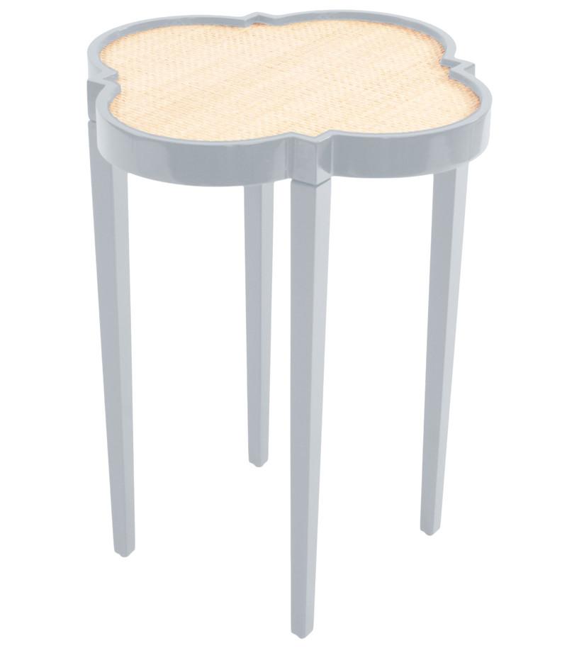 Quatrefoil Tini IV Lacquer Side Table - Light Blue (Additional Colors Available)