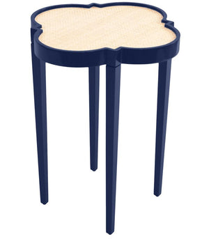 Quatrefoil Tini IV Lacquer Side Table - Navy (Additional Colors Available)