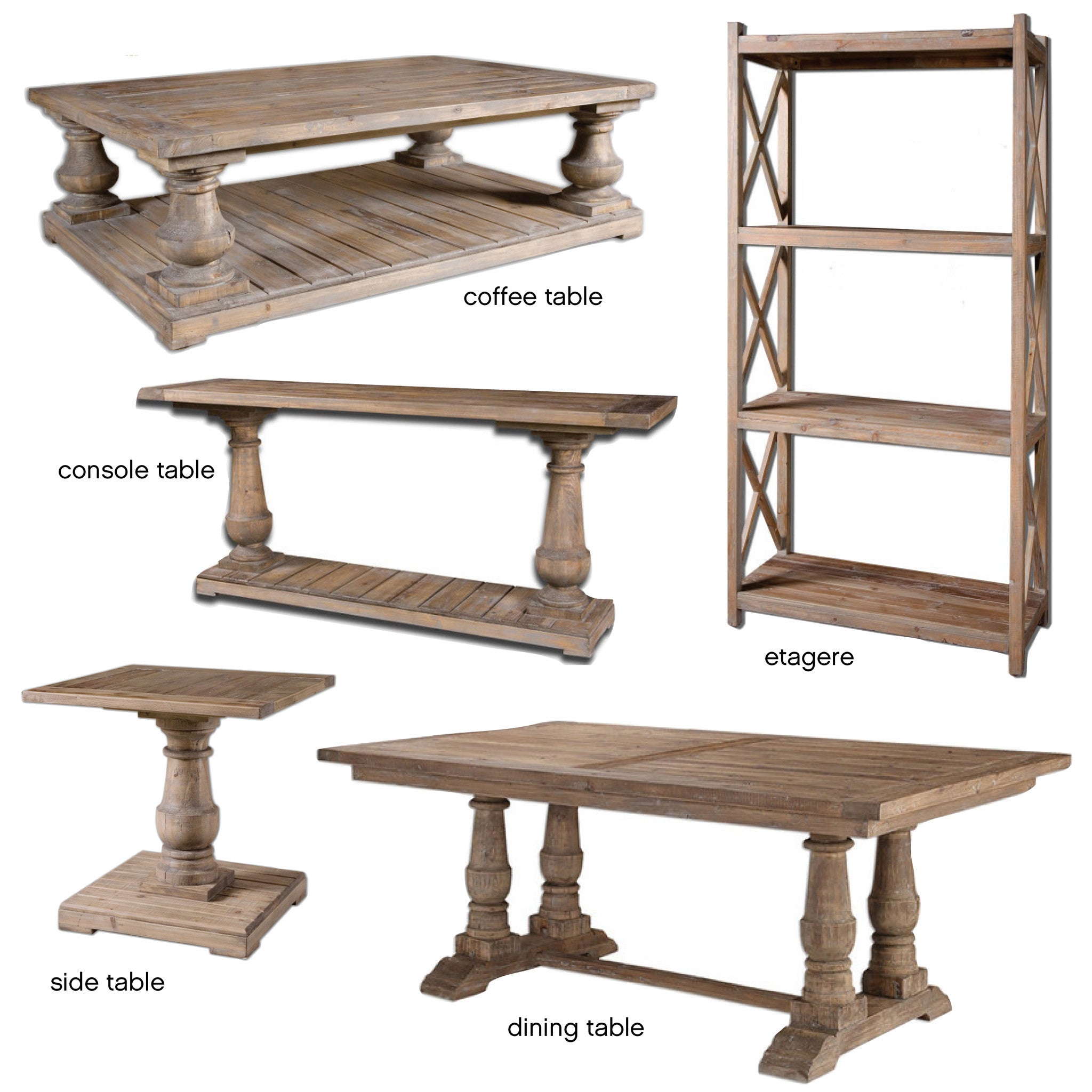 Furniture - Reclaimed Wood Etagere Shelf