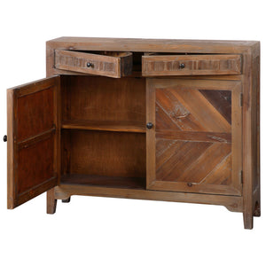 Furniture - Rustic Reclaimed Wood Console Cabinet