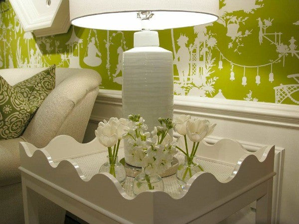 Hobe Sound Two Tier Lacquer Side Table Coral Additional Colors Available