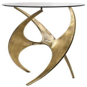 Furniture - Sculptural Side Table — Gold