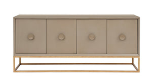 Furniture - Spencer Entertainment Media Console - Raw White Cotton ( 28 Finish & 3 Frame Options)