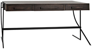 Berlin Desk - Ebony Walnut with Metal