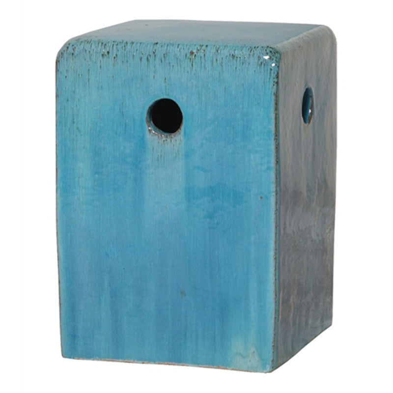 Garden Stools - Square Garden Stool- Turquoise