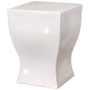 Garden Stools - Square Garden Stool - White