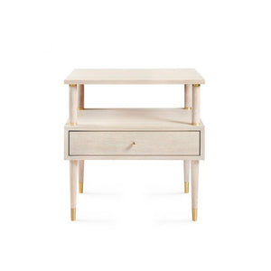 1-Drawer Side Table - Bleached Cerused Oak - Espresso | Gabriel Collection | Villa & House