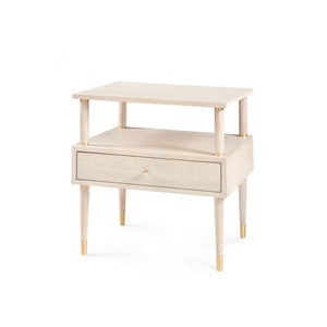 1-Drawer Side Table - Bleached Cerused Oak - Espresso | Gabriel Collection | Villa & House