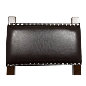 Kerouac Chair with Leather, Distressed Brown