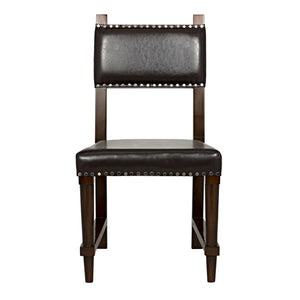 Kerouac Chair with Leather, Distressed Brown