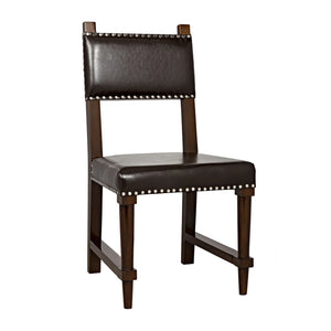 Kerouac Chair with Leather, Distressed Brown