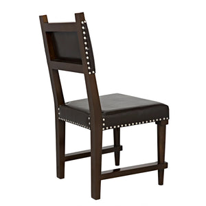 Kerouac Chair with Leather, Distressed Brown