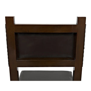 Kerouac Chair with Leather, Distressed Brown