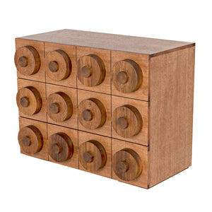 Lego Sideboard with 3 Drawers, Dark Walnut