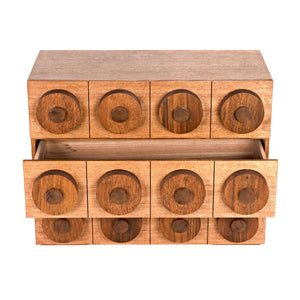 Lego Sideboard with 3 Drawers, Dark Walnut