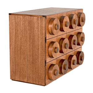 Lego Sideboard with 3 Drawers, Dark Walnut