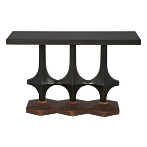 Sydor Console - Ebony Walnut and Dark Walnut Base