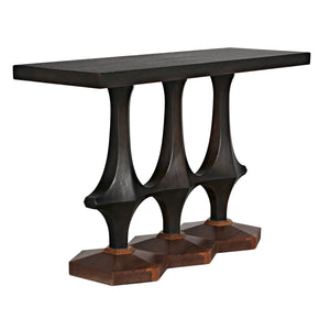 Sydor Console - Ebony Walnut and Dark Walnut Base