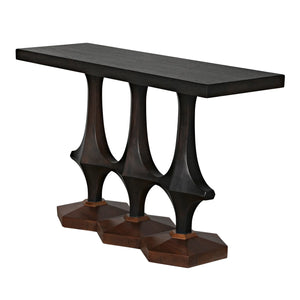 Sydor Console - Ebony Walnut and Dark Walnut Base
