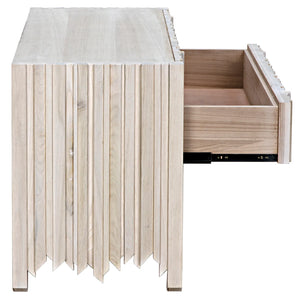 Desdemona 3 Drawer Chest, Bleached Elm