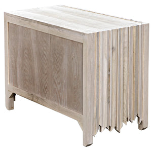 Desdemona 3 Drawer Chest, Bleached Elm