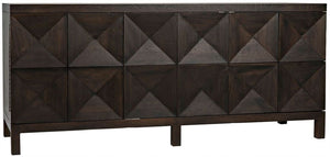 Quadrant 3 Door Sideboard - Ebony Walnut