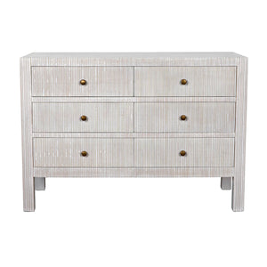 Conrad 6 Drawer Dresser, White Wash
