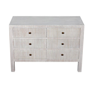Conrad 6 Drawer Dresser, White Wash