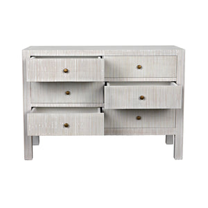 Conrad 6 Drawer Dresser, White Wash