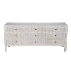 Conrad 9 Drawer Dresser, White Wash