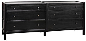 Hampton 6 Drawer Dresser, Hand Rubbed Black