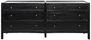 Hampton 6 Drawer Dresser, Hand Rubbed Black
