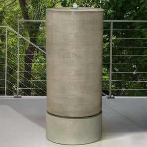 Tall Cylinder Fountain - Verde (Additional Patinas Available)