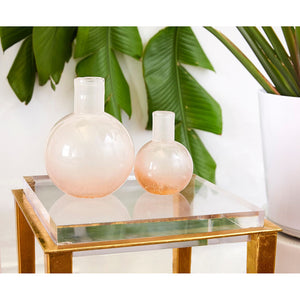 Small Mouth Blown Seeded Glass Vase – Blush Pink | GiorgioCollection | Villa & House
