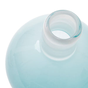 Large Mouth Blown Seeded Glass Vase – Sky Blue | Giorgio Collection | Villa & House