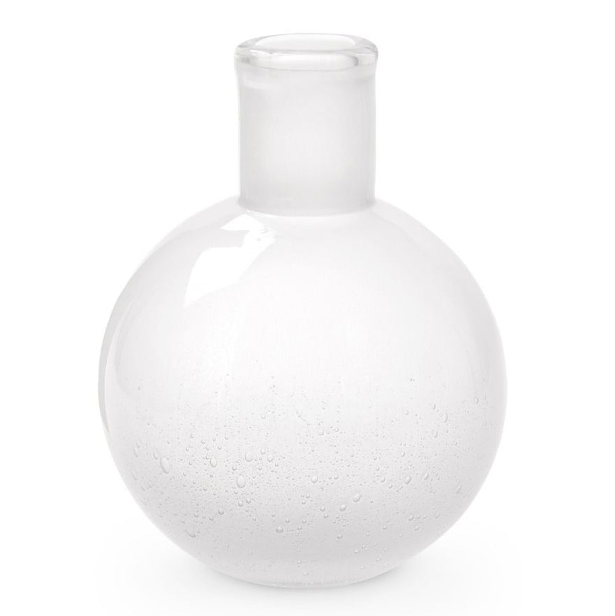Large Mouth Blown Seeded Glass Vase – Clear | Giorgio Collection | Villa & House