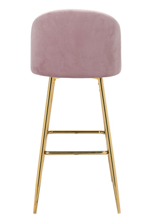 Cozy Bar Chair Pink & Gold