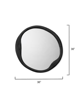 Organic Round-Shaped Mirror – Iron