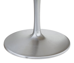 Gotham Dining Table 60" White & Silver