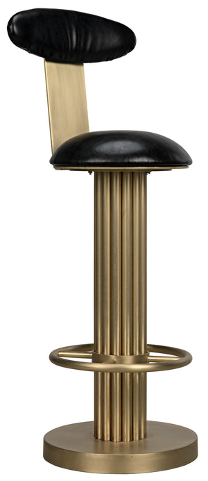 Sedes Counter Stool, Antique Brass