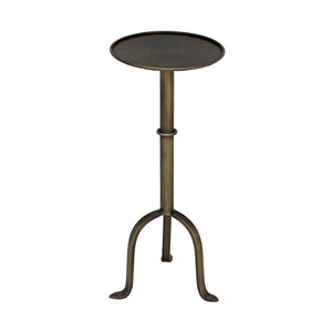 Tini Side Table, Metal with Aged Brass Finish