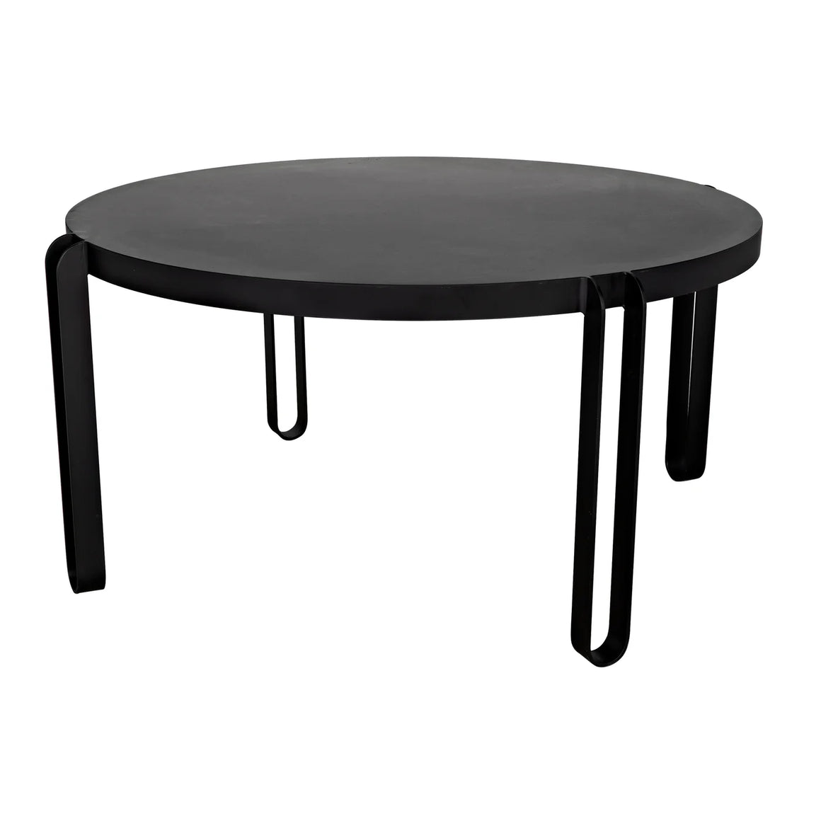 Marcellus Dining Table, 63", Black Metal