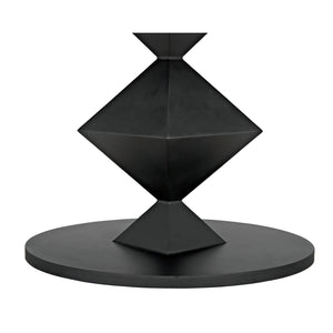 Katana Oval Dining Table, Black Metal