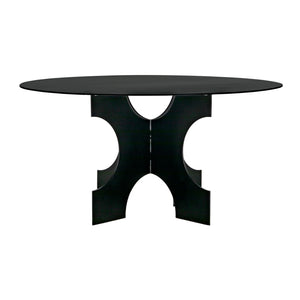 Element Dining Table, Black Metal