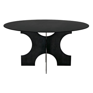 Element Dining Table, Black Metal